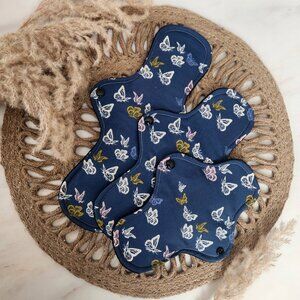 Reusable Menstrual Pads, Regular Size, 100% Organic Cotton Fabric, Perfume Free